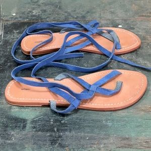 Ecote strappy blue sandals